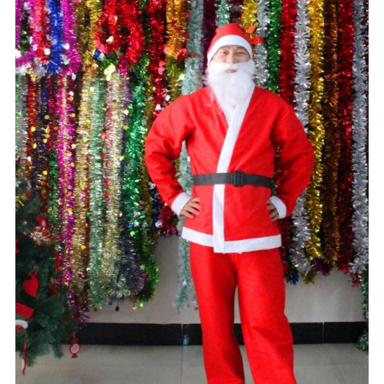 聖誕老人裝扮衣服 聖誕套裝5件組 聖誕服裝 聖誕成人男服