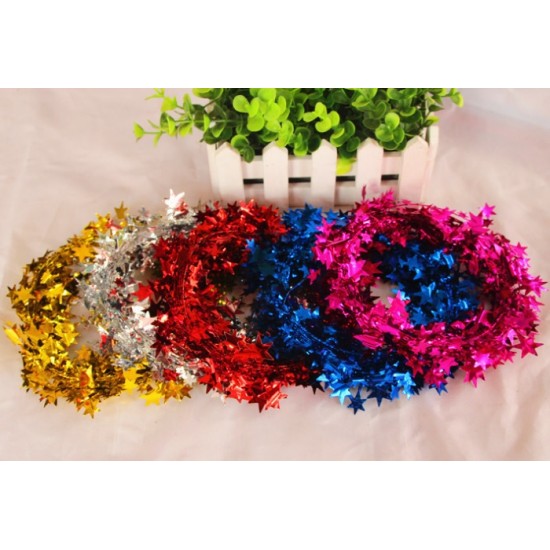 聖誕裝飾品 聖誕樹裝飾品 聖誕彩條 聖誕鐵絲 五角星星