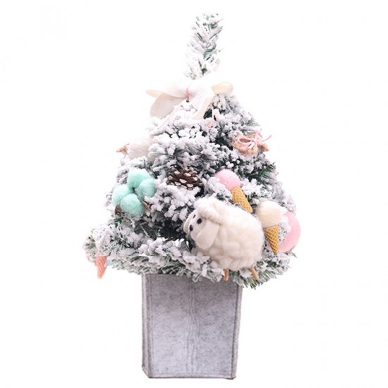 精美植絨小聖誕樹 可愛小兔裝飾聖誕樹 聖誕節佈置 交換禮物【團購買越多越便宜】