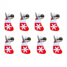 迷你小襪子 聖誕餐具套 刀叉套 聖誕裝飾品