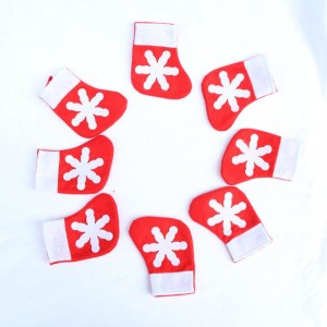 迷你小襪子 聖誕餐具套 刀叉套 聖誕裝飾品