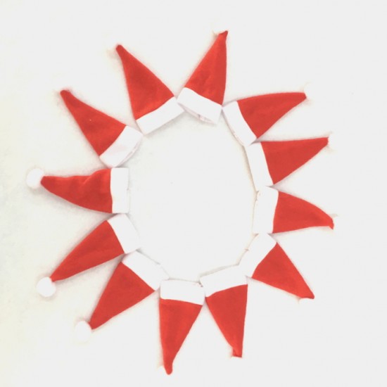 聖誕裝飾品 聖誕小帽 無紡布帽 聖誕帽刀叉套 聖誕酒瓶裝飾