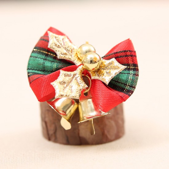 聖誕裝飾品 聖誕蝴蝶結帶鈴鐺 聖誕禮品裝飾 聖誕樹花環裝飾配件