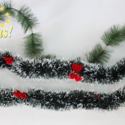 聖誕樹裝飾品 聖誕裝飾 聖誕彩條 聖誕毛條 墨綠白邊加蝴蝶結 聖誕樹裝飾品 聖誕裝飾 聖誕彩條 聖誕毛條 墨綠白邊加蝴蝶結