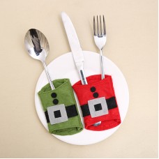 聖誕裝飾品 聖誕桌面裝飾 聖誕刀叉套 聖誕餐具套(4入裝)