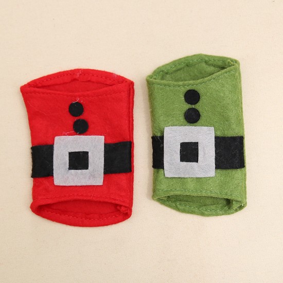 聖誕裝飾品 聖誕桌面裝飾 聖誕刀叉套 聖誕餐具套(4入裝)