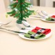 聖誕裝飾品 聖誕桌面裝飾 聖誕刀叉套 聖誕餐具套(4入裝)
