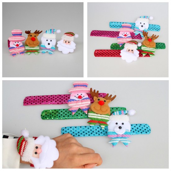 【24H出貨】(12入)聖誕拍拍圈 聖誕彩色亮片拍拍圈 聖誕裝飾品 聖誕派對用品