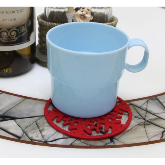 聖誕杯墊 家居飾品 雪花杯墊 毛氈杯墊 無紡布杯墊 聖誕節