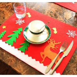 聖誕餐具墊 刀叉墊子 聖誕節裝飾用品 聖誕裝飾品