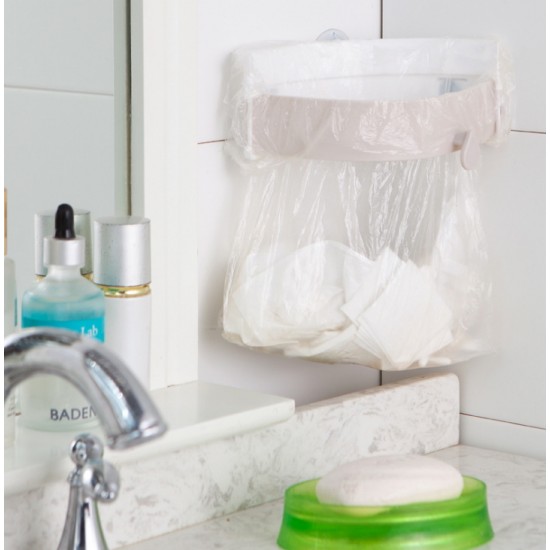 水槽可夾式垃圾架 強力三吸盤水槽垃圾袋架 創意垃圾袋掛架