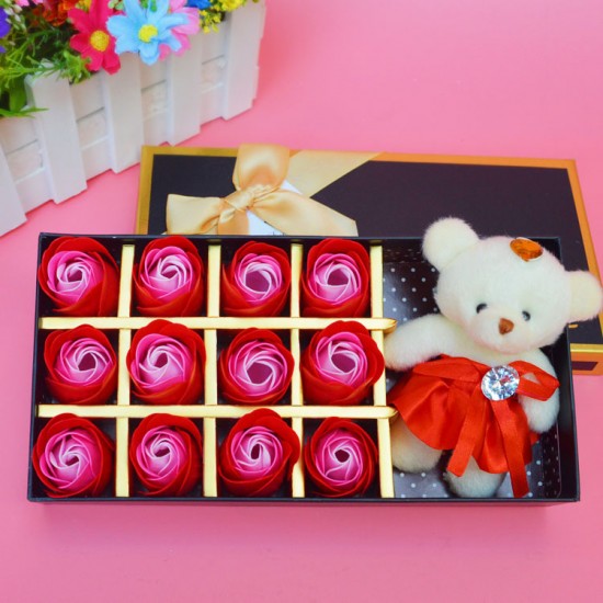 玫瑰香皂花禮盒 教師節 畢業 生日 母親節 情人節仿真花禮盒