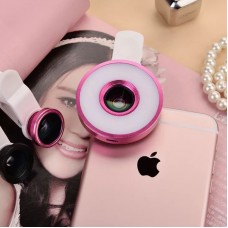 LED自拍補光燈 外置通用廣角微距魚眼特效自拍神器 美顏鏡頭