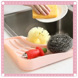 廚房水槽多功能海綿瀝水架 海綿杯刷雜物塑料收納置物架