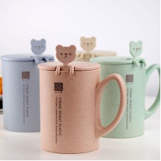 小麥秸稈兒童馬克杯 韓國卡通可愛咖啡麥片早餐杯