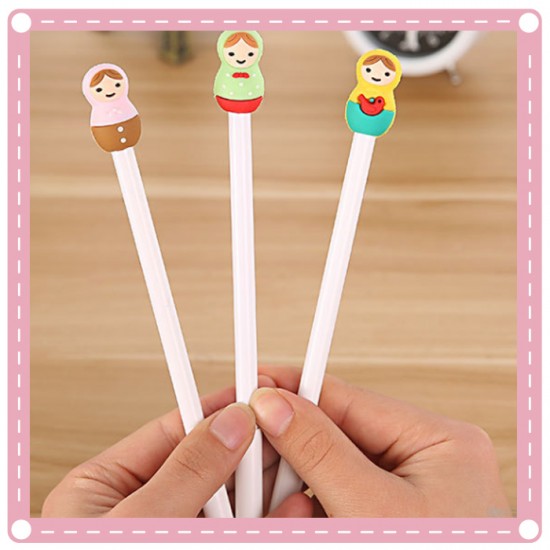 俄羅斯娃娃中性筆 民族女孩原子筆