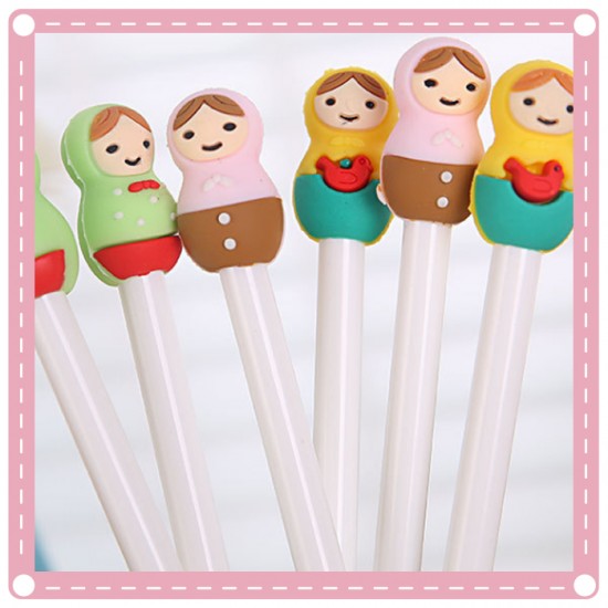 俄羅斯娃娃中性筆 民族女孩原子筆