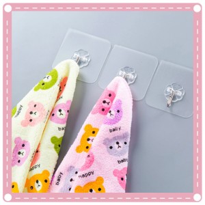 廚房無痕掛鉤 浴室透明壁掛黏貼掛鉤 墻壁門後強力免釘掛勾 6個裝