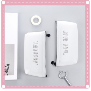 創意搞笑文字 七字箴言 船型三角形果膠筆袋 鉛筆盒 收納包 文具袋