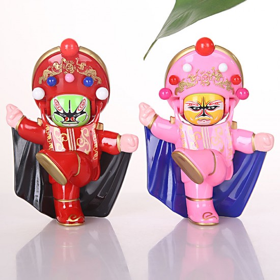 川劇臉譜變臉娃娃筆筒 彩繪公仔高檔禮品筆座