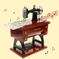 經典仿真縫紉機音樂盒 復古懷舊風音樂盒 首飾盒