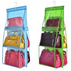 雙面透明包包收納掛架 儲物掛袋 無紡布懸掛式掛袋 透明防塵包包收納掛袋