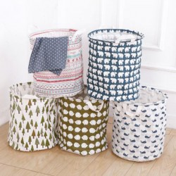 棉麻布藝可折疊髒衣籃 大號髒衣服收納籃 防水洗衣籃 玩具收納桶