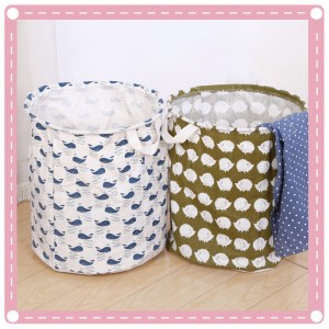 棉麻布藝可折疊髒衣籃 大號髒衣服收納籃 防水洗衣籃 玩具收納桶