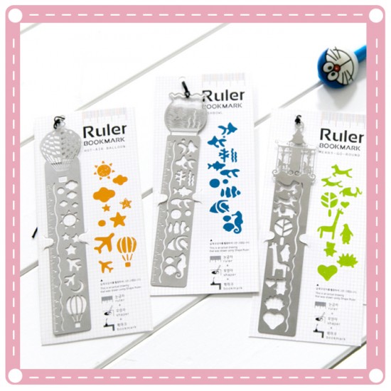 鏤空精緻帶刻度尺金屬書簽  精美可愛書簽