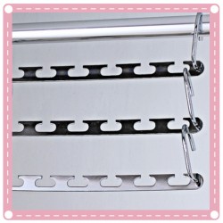 多功能6孔金屬掛衣架 2入裝