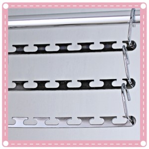 多功能6孔金屬掛衣架 2入裝