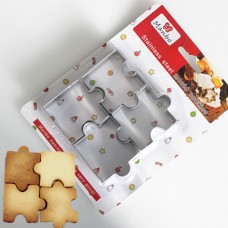 可愛拼圖不銹鋼餅乾模 烘焙DIY4入裝
