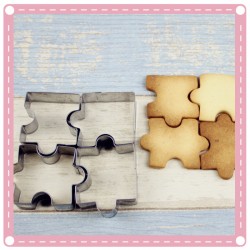 可愛拼圖不銹鋼餅乾模 烘焙DIY4入裝
