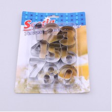 DIY不銹鋼數字餅乾模 飯團壽司水果切模器 烘焙工具9入裝