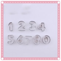 DIY不銹鋼數字餅乾模 飯團壽司水果切模器 烘焙工具9入裝