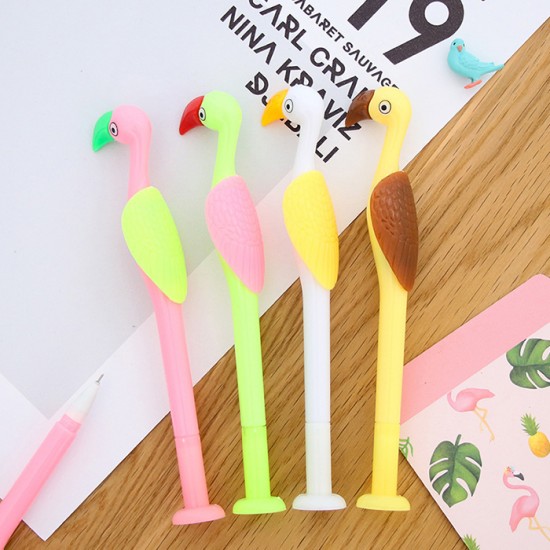 紅鶴造型中性筆 黑色原子筆 學生禮品 辦公文具