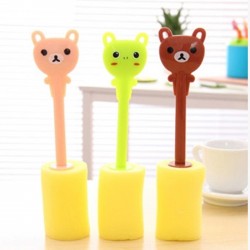 可愛動物不傷手強力去污洗杯刷 廚房海綿刷清潔刷 奶瓶刷