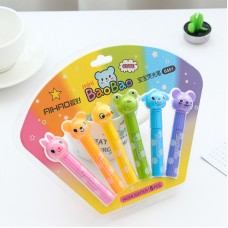 可愛螢光筆6件組 小學生彩色記號筆 兒童塗鴉筆