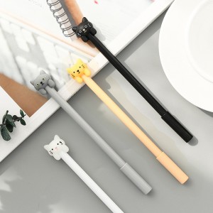 可愛貓咪中性筆0.5mm 超萌黑色原子筆 學生文具