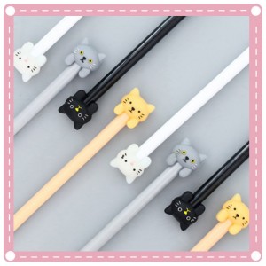 可愛貓咪中性筆0.5mm 超萌黑色原子筆 學生文具