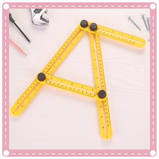 多用途任意角度折疊尺 多變四邊折尺 測量必備工具