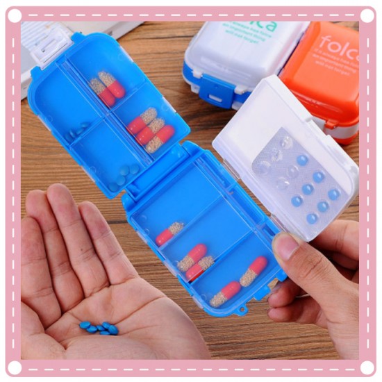 8格隨身藥盒 小物收納盒 首飾盒 一周分藥盒