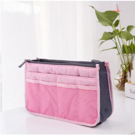 雙拉鏈包中包 化妝品收納包 海綿包 整理包