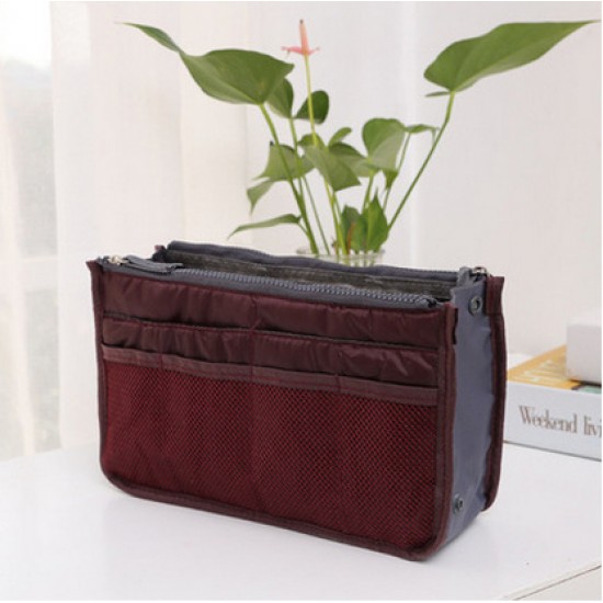 雙拉鏈包中包 化妝品收納包 海綿包 整理包