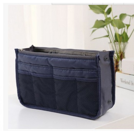 雙拉鏈包中包 化妝品收納包 海綿包 整理包