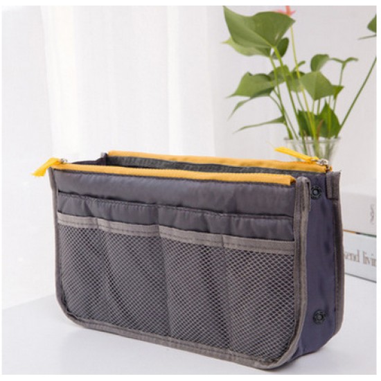 雙拉鏈包中包 化妝品收納包 海綿包 整理包