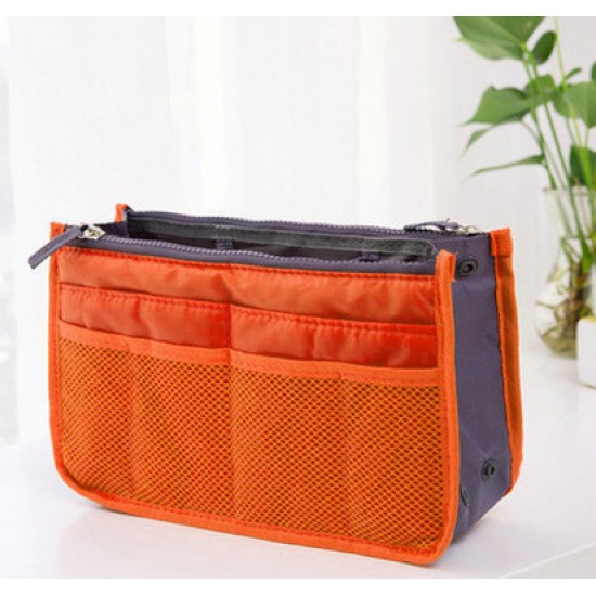 雙拉鏈包中包 化妝品收納包 海綿包 整理包