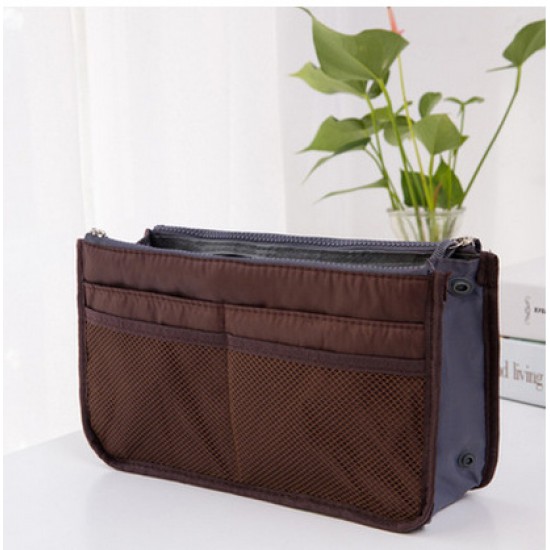 雙拉鏈包中包 化妝品收納包 海綿包 整理包