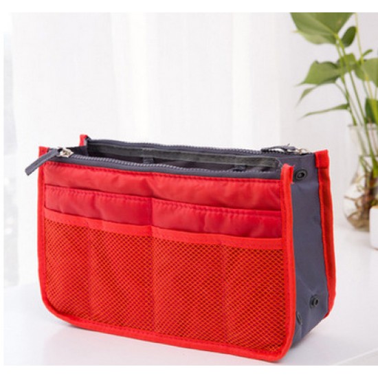 雙拉鏈包中包 化妝品收納包 海綿包 整理包