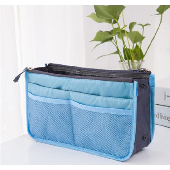 雙拉鏈包中包 化妝品收納包 海綿包 整理包